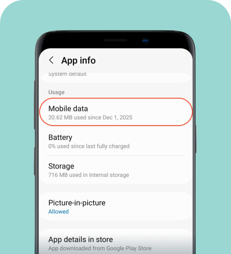 Android cell phone screen displaying Google Photos app settings.